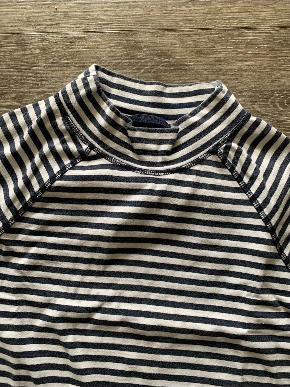 FP Movement Restoration Yarn Dye Stripe Layer NWT Navy Blue - Picture 9 of 10